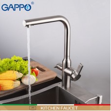 Смеситель для кухни с подключением фильтра питьевой воды нержавеющая сталь G4399-4 Смеситель для кухни с подключением фильтра питьевой воды нержавеющая сталь G4399-4