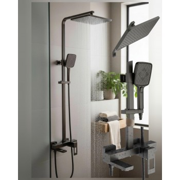 Душевая система Vivi Felice 0760 GUN METAL (Оружейная сталь)