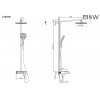 Душевая система с термостатом Black&White U7855 Душевая система с термостатом Black&White U7855