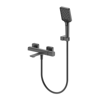 Смеситель для ванны ViEiR V473031-G, каскадный поворотный излив, Оружейная сталь