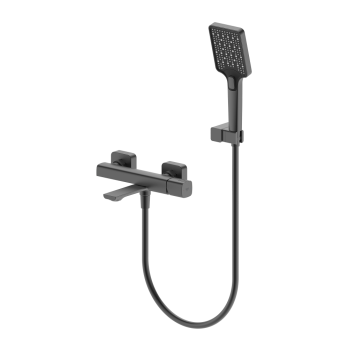 Смеситель для ванны ViEiR V473031-G, каскадный поворотный излив, Оружейная сталь