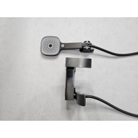 Смеситель для ванны ViEiR V433531-G, с поворотным каскадным изливом, Оружейная сталь