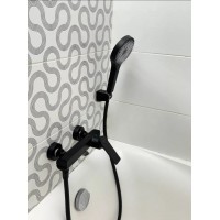 Смеситель для ванны ViEiR V343531-C, каскадный поворотный излив, Чёрный