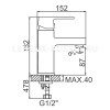 L1055 Смеситель для умывальника Ledeme