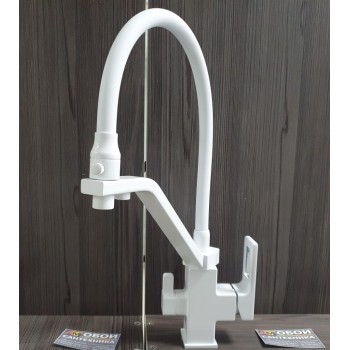 G4317-8 Смеситель для кухни белый/хром G4317-8 Смеситель для кухни белый/хром