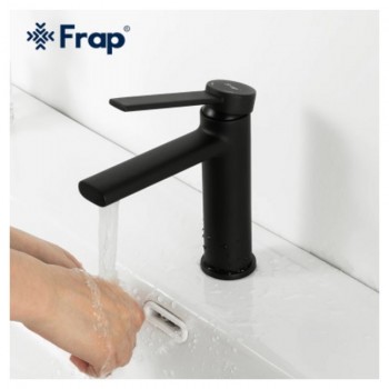 F1067-6 Смеситель для умывальника Frap (черный) F1067-6 Смеситель для умывальника Frap (черный)