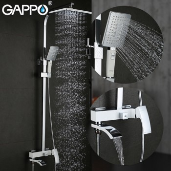 Душевая система Gappo G2407-8, Белый-Хром Душевая система Gappo G2407-8, Белый-Хром