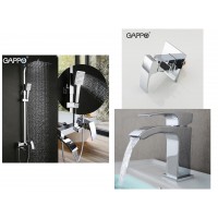 Комплект Душевая система Gappo G2407 + Смеситель для умывальника Gappo G1007-1 + Встраиваемый гигиенический душ Gappo G7207-1, Хром Комплект Душевая система Gappo G2407 + Смеситель для умывальника Gappo G1007-1 + Встраиваемый гигиенический душ Gappo G7207-1, Хром