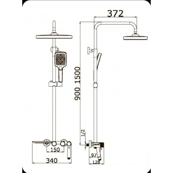 Душевая система ViEiR V323562, Хром Душевая система ViEiR V323562, Хром