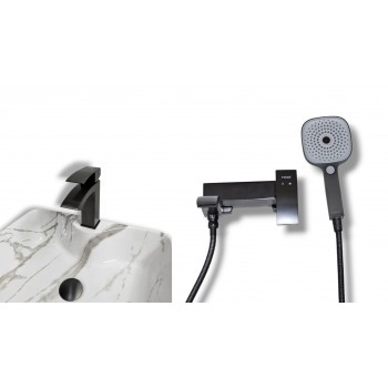 Комплект Смеситель для умывальника V433511-G + Смеситель для ванны V433531-G, Оружейная сталь Комплект Смеситель для умывальника V433511-G + Смеситель для ванны V433531-G, Оружейная сталь